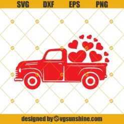 Valentine Tractor Buffalo Plaid SVG, Valentine Truck SVG, Happy Valentine’s Day SVG PNG DXF EPS File For Cricut Instant Download