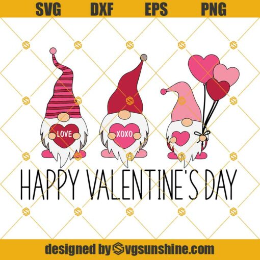 Gnomes Happy Valentine’s Day SVG, Gnome Valentine SVG, Love SVG, Xoxo SVG, Gnome Love SVG, Gnome With Heart SVG, Gnomies Valentines Day SVG