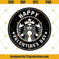 Happy Valentine’s Day Starbucks Cup Svg, Valentine Starbucks Logo Svg, Valentine Svg, Valentine’s Day Svg Files for Cricut, Valentine Cup Svg