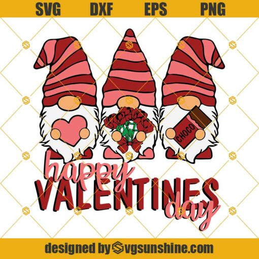Gnome Valentine SVG, Gnomes SVG, Happy Valentine’s Day SVG, Valentines Day SVG, Gnomies SVG