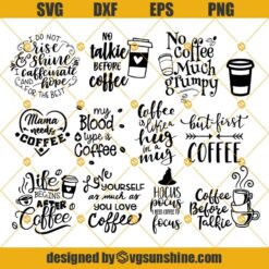 Coffee Bundle SVG, Coffee SVG, Coffee Quotes SVG, Love Iced Coffee SVG, Funny Coffee SVG, Mug, Quotes,Cut Files Clipart Cricut Instant Download