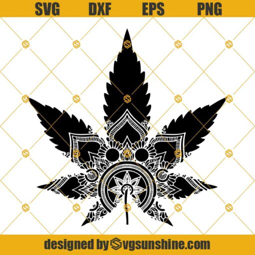 Weed Leaf Mandala SVG , Pot Leaf Mandala SVG, Cannabis Leaf Mandala SVG, Cannabis SVG, Mandala SVG, Weed SVG, Marijuana SVG