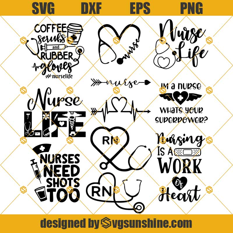 Coffee Nurse svg Coffee Scrubs and Rubber Gloves svg Nurse Life svg Nursing svg Files Digital Download Nurse svg