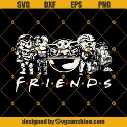 Friends Star Wars SVG, Cute Star Wars SVG, Baby Yoda SVG, Star Wars SVG, Mandalorian SVG PNG DXF EPS