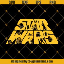 Star Wars Logo Svg, Darth Vader Svg, Baby Yoda Svg, Disney Movies Svg, Mandalorian Svg files for Cricut and Silhouette