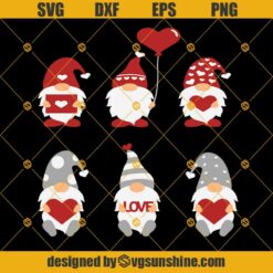 Valentine Gnomes SVG Bundle, Gnomes SVG Cut file, Gnome Valentine SVG, Gnome with Heart SVG, Valentine SVG, Gnomes SVG