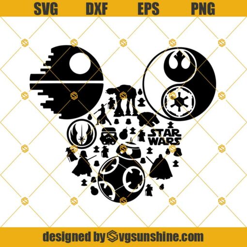 Mickey Mouse Star Wars SVG, Disney Movies SVG, Darth Vader SVG, Baby Yoda SVG, Mandalorian SVG, Fractured Rebellion SVG, Stormtrooper SVG