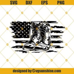 Distressed American Flag Combat Boots Svg, Military Combat Boots Svg, Army Combat Boots Svg, Distressed US Flag Svg, American Veteran Svg