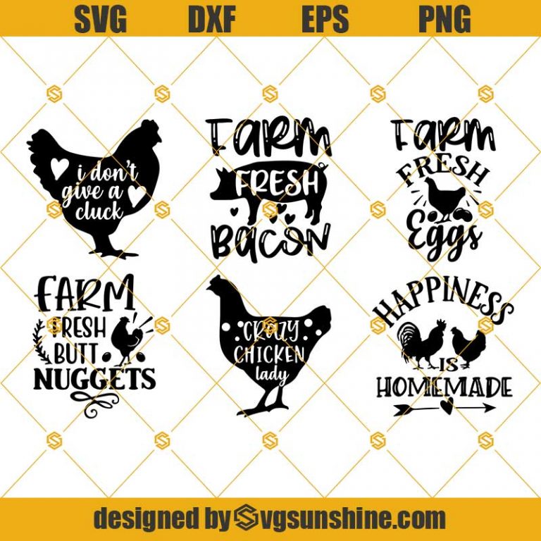 Farmhouse Svg Bundle, Farm Fresh Svg Bundle, Chicken Svg Bundle 