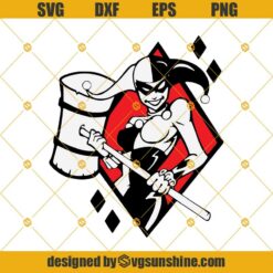 Harley Quinn SVG, Playing Cards SVG, Joker SVG Digital Cutting file Cricut