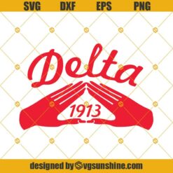 Delta Sigma Theta 1913 SVG PNG DXF EPS Cut File, Delta SVG Silhouette,Cricut