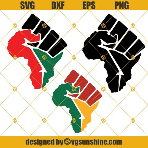 Fist Africa Svg, Black Power Fist Africa Svg, Africa Svg, Africa Map Svg, Black History Svg ,Black Power fist Svg, African flag Svg