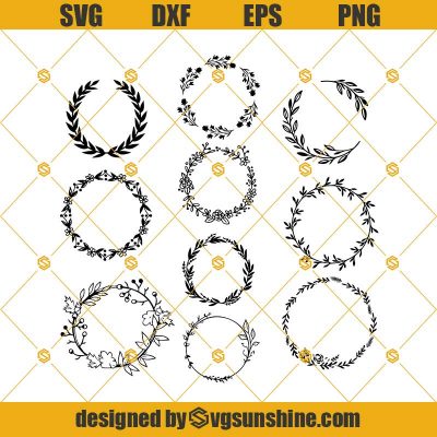 Wreath SVG Bundle, Leaf SVG, Floral SVG, Flowers SVG, Leaves SVG ...