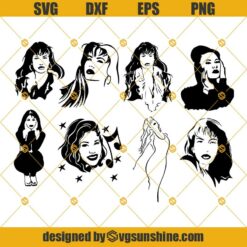 Selena Quintanilla Bundle SVG DXF EPS PNG, Selena Quintanilla Cut Files Clipart Cricut , Selena Bundle SVG