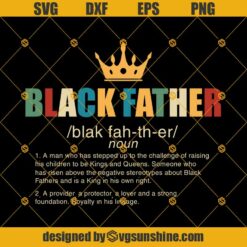 Black Father SVG DXF EPS PNG Cut Files Clipart Cricut Instant Download