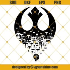 Fractured Rebellion Star Wars SVG DXF EPS PNG Cut Files Clipart Cricut Instant Download