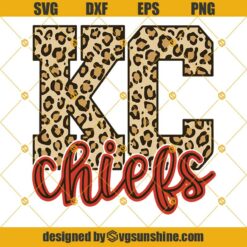 Kansas City Chiefs SVG, Kansas City Leopard Print SVG, KC Chiefs SVG, Love Chiefs SVG, KC Logo SVG PNG DXF EPS