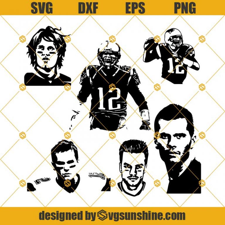 Tom Brady SVG Bundle, Football Lovers SVG, Tom Brady SVG DXF EPS PNG ...