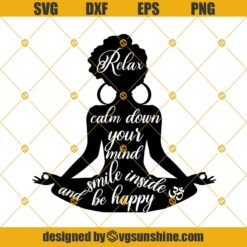 Afro Yoga Svg, Meditation Lotus Pose Svg, Afro Woman Svg, Yoga Svg, Zen Svg, Yoga Lotus Svg, Black Girl Svg Png Dxf Eps Cut File