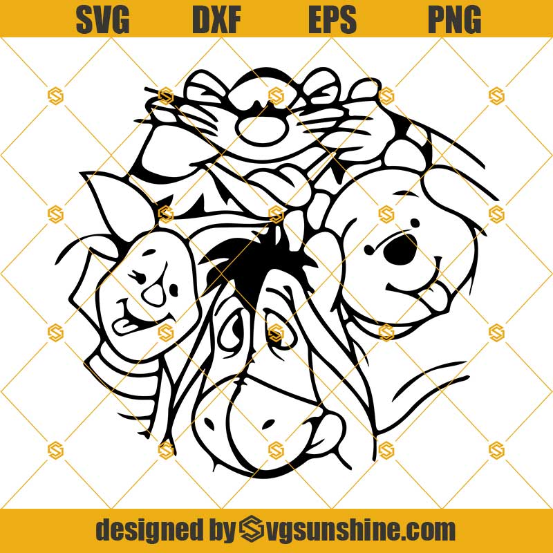 Winnie the Pooh with Honey Vector PNG vector in SVG, PDF, AI, CDR format
