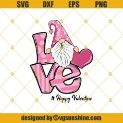 Gnome Happy Valentine's Day SVG, Love Gnome SVG, Valentine SVG, Happy Valentine SVG, Gnome SVG