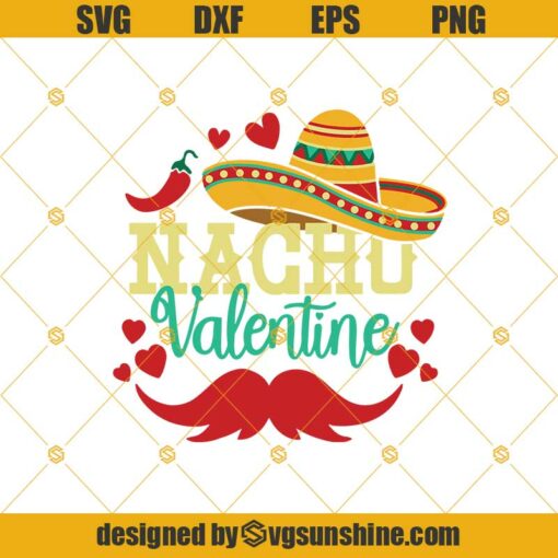 Valentine’s Day SVG, Nacho Valentine SVG, Hugs And Kisses SVG, Cupid SVG, Love SVG Files For Cricut, Cut File