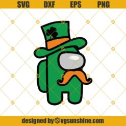 St Patricks Day SVG Cut files For Cricut, Lucky Among Us SVG, Lucky Shamrock SVG, Green Among Us St. Patrick’s Day SVG, Among Us SVG