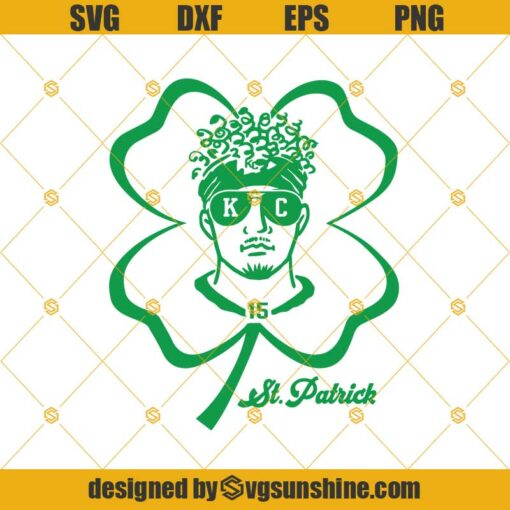 St. Patrick Mahomes SVG, St. Patrick’s Day SVG, Mahomes SVG PNG DXF EPS Digital Download, KC Chiefs SVG