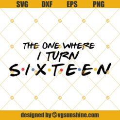 16th Birthday SVG, The One Where I Turn Sixteen SVG, Funny Birthday SVG EPS PNG DXF Cut File