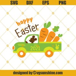 Mickey Happy Easter Truck 2021 SVG, Happy Easter SVG DXF EPS PNG Cut Files Clipart Cricut Silhouette