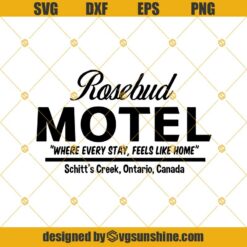 Rosebud Motel Schitt's Creek Logo SVG DXF EPS PNG Cut Files Clipart Cricut Silhouette