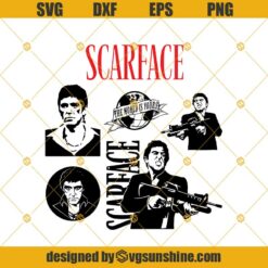 Scarface SVG, Scarface Bundle SVG, Scarface Movie SVG, Scarface Logo SVG PNG DXF EPS Cricut Cut File