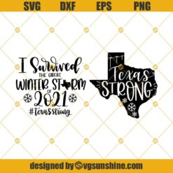Texas Strong 2021 SVG, I Survived Winter Storm 2021 SVG, Texas SVG, Winter Storm SVG, Snovid 2021 SVG, Texas Blackout Survivor SVG