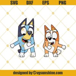 Bluey Heeler And Bingo Heeler SVG DXF EPS PNG Cut Files Clipart Cricut Silhouette