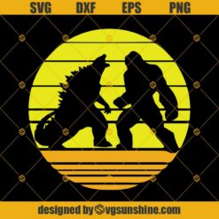 Godzilla Vs Kong SVG DXF EPS PNG Cut Files Clipart Cricut Silhouette