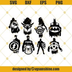 Superheroes SVG, Spiderman SVG, Thor SVG, Captain America SVG, Wonderwoman SVG, Flash SVG, Ironman SVG, Batman SVG, Marvel Logo SVG PNG DXF EPS Digital Download