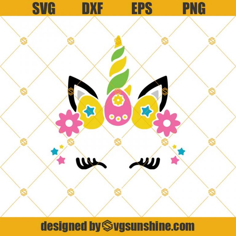 Easter Unicorn SVG, Easter SVG, Unicorn Head SVG, Spring Unicorn SVG ...