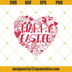 Happy Easter SVG DXF EPS PNG Cut Files Clipart Cricut Silhouette