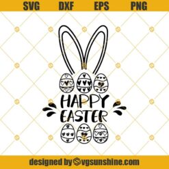 Happy Easter SVG, Easter Egg SVG, Heart Easter SVG, Easter Vector, Easter Clipart, Easter Bunny SVG, Bunny Ears SVG, Easter Cut File