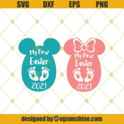 My First Easter 2021 SVG Bundle, Mickey Minnie Easter Eggs SVG Bundle, Easter SVG, Easter Egg SVG