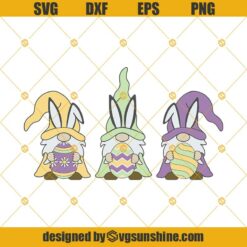 Easter Bunny Gnomes SVG Cut File For Silhouette And Cricut, Easter SVG, Gnomes SVG, Easter Eggs SVG