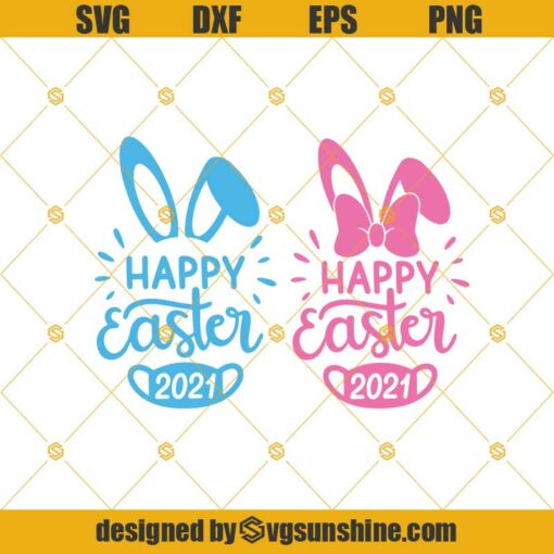 Easter Quarantined SVG Bundle, Happy Easter 2021 SVG, Bunny SVG, Face Mask SVG, Pandemic SVG, Easter Bunny SVG, Bunny Ears SVG
