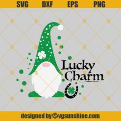 Gnome St Patricks Day SVG, Lucky Charm SVG, Gnome SVG, St Patricks SVG Digital Download For Cricut Silhouette
