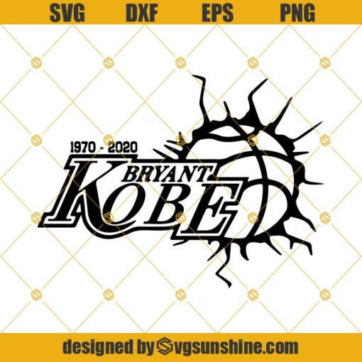 Kobe Bryant 1970-2020 SVG DXF EPS PNG Cut Files Clipart Cricut Silhouette