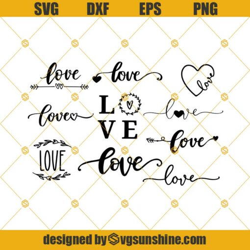 Love SVG Bundle, Valentine SVG Bundle, Love SVG, Valentines Day SVG, Love Cut file, Love Clip Art, Love Heart SVG PNG DXF EPS