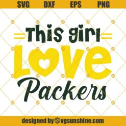 Green Bay Packers Heart SVG, Packers Football SVG, NFL Team SVG PNG DXF EPS Files For Cricut