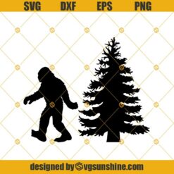 Big Foot Forest SVG, Yeti SVG Cut File, Big Foot SVG PNG, Forest SVG