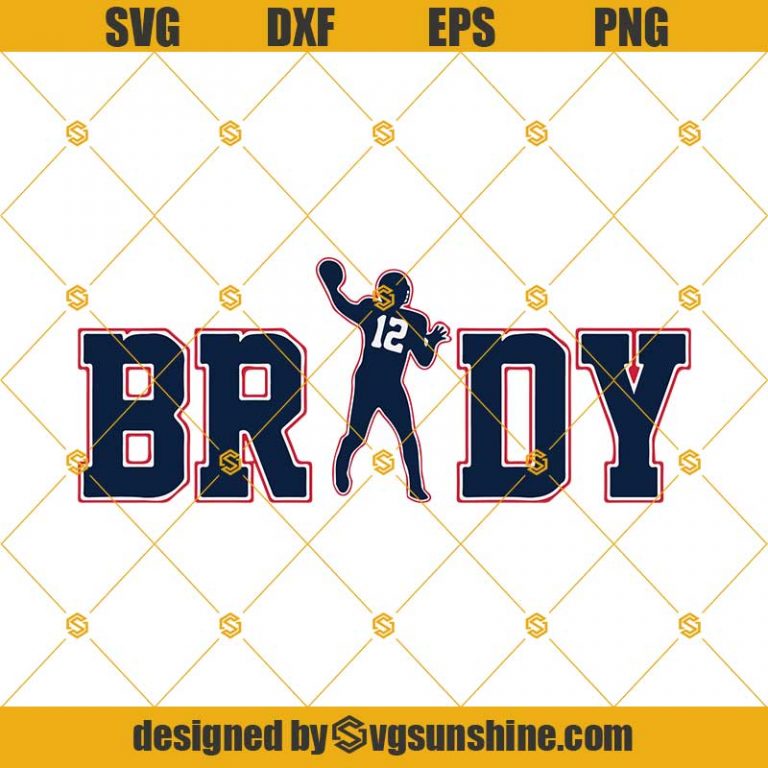 Tom Brady SVG PNG DXF EPS Silhouette Cut Files, Cricut Files, Clipart ...