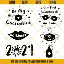 Covid Valentine’s Day 2021 SVG Bundle, Valentine Quarantine SVG Bundle, Love Quarantine SVG, Valetine Face Mask SVG