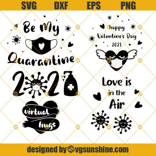 Covid Valentine’s Day 2021 SVG, Covid Valentine SVG Clipart PNG, Vector, Valentine Quarantine SVG Bundle, Face Mask SVG, Heart Face Mask SVG